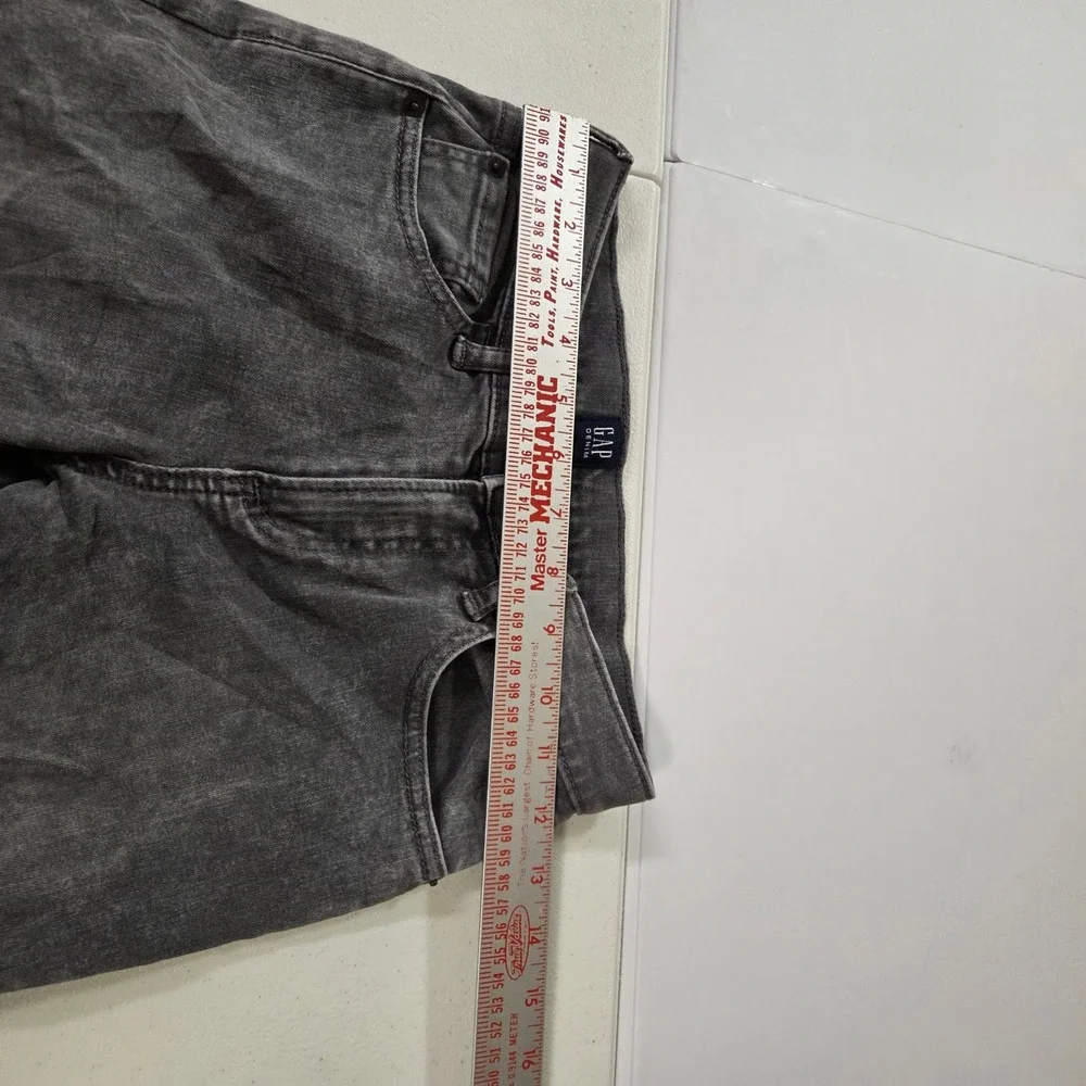 Gap Kids Boys Gray Acid Wash Stretch Slim Straight Denim Jeans Size 10 Regular